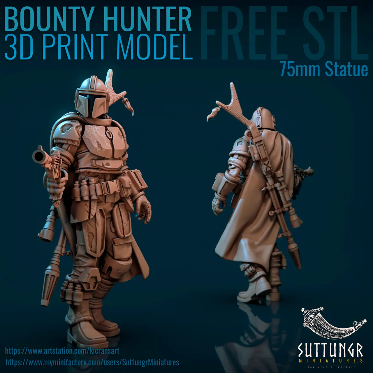 Bounty Hunter 75mm — modelo 3D