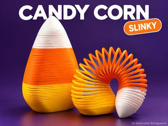 Candy Corn Slinky • Halloween Fidget • No AMS — modelo 3D
