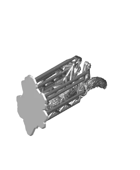 Wolf B - With Free Dragon - 5e DnD Inspired for RPG and Wargamers — modelo 3D