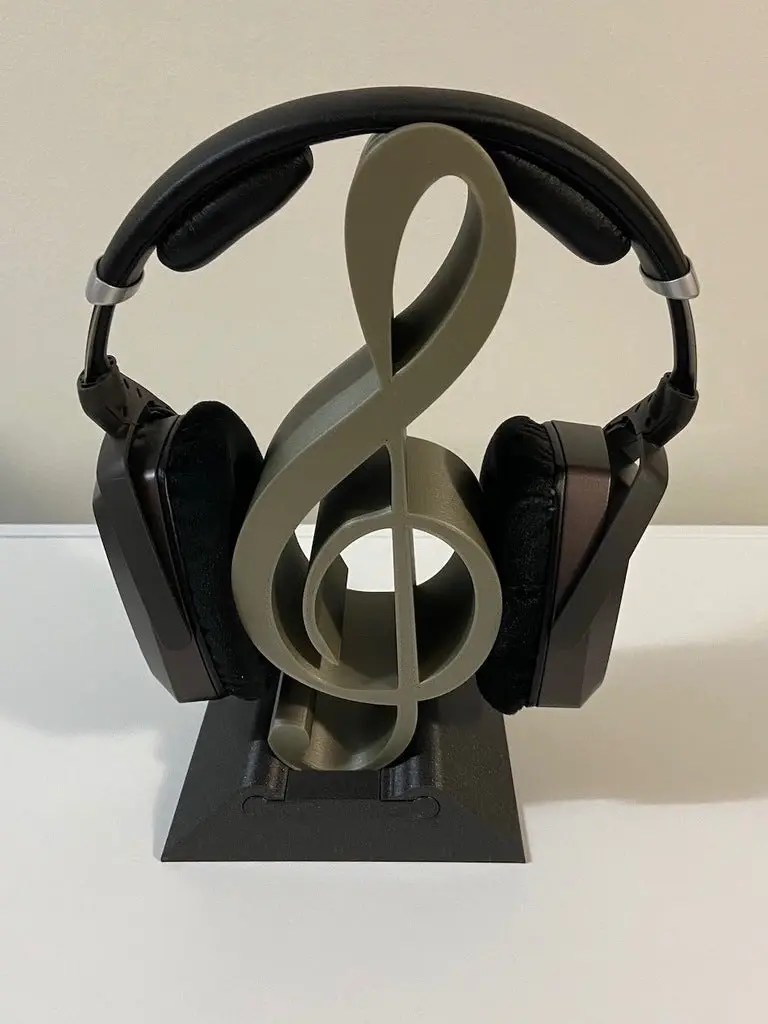 Headphone Stand Treble Clef — modelo 3D