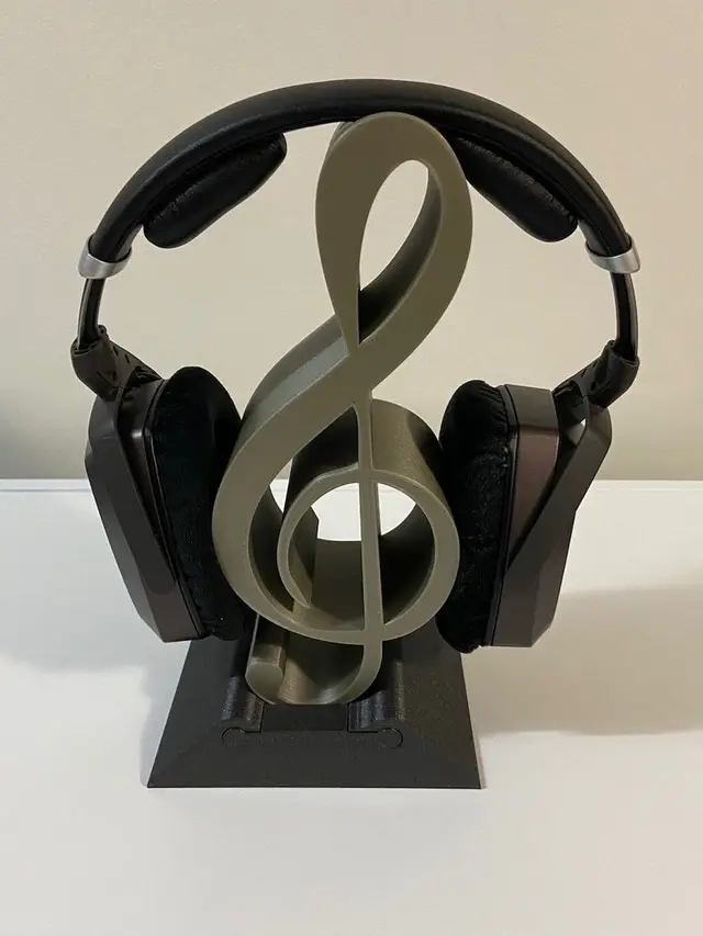 Headphone Stand Treble Clef — modelo 3D