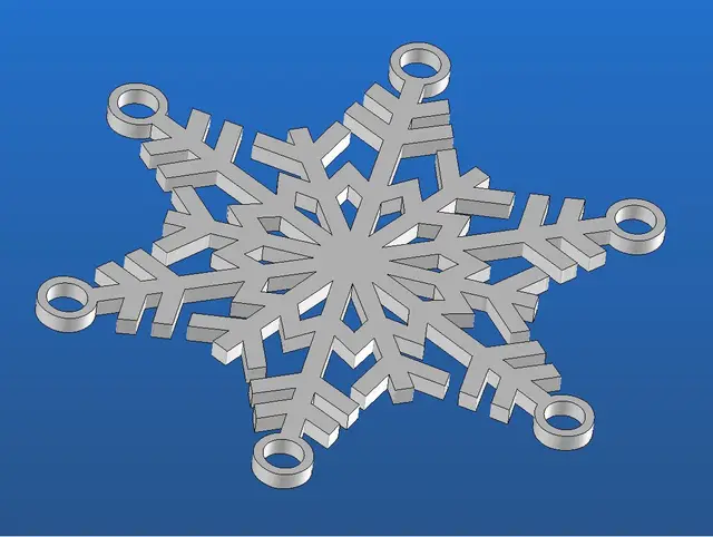 Christmas Ornament - Snowflake — modelo 3D