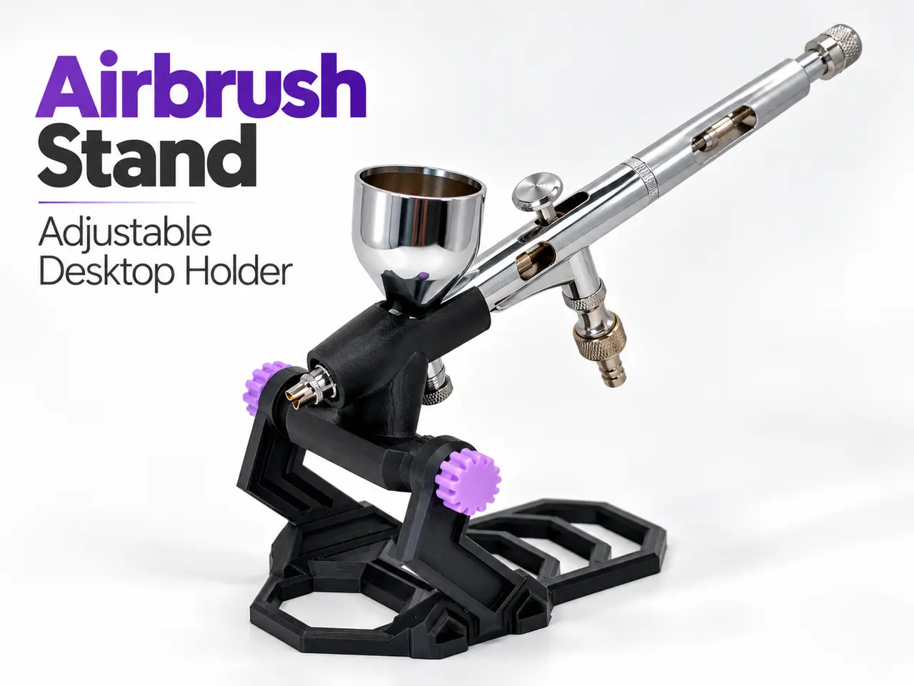 Airbrush Stand | Adjustable Desktop Holder — modelo 3D
