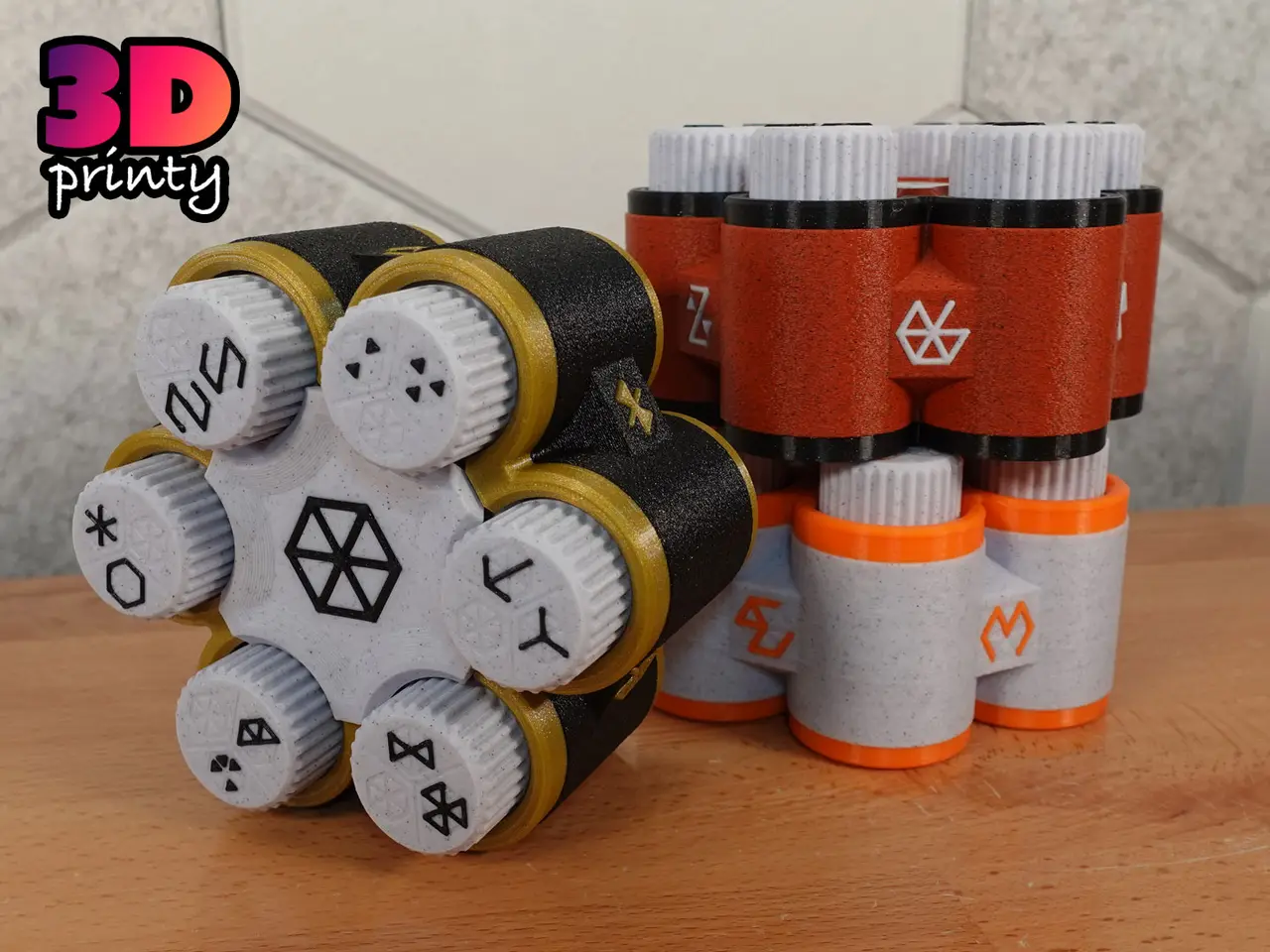 Hexglyph Print-in-place Puzzle Box — modelo 3D