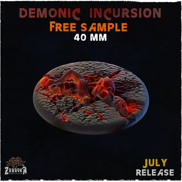 Demonic Incursion - Bases & Toppers (Free Sample) — modelo 3D