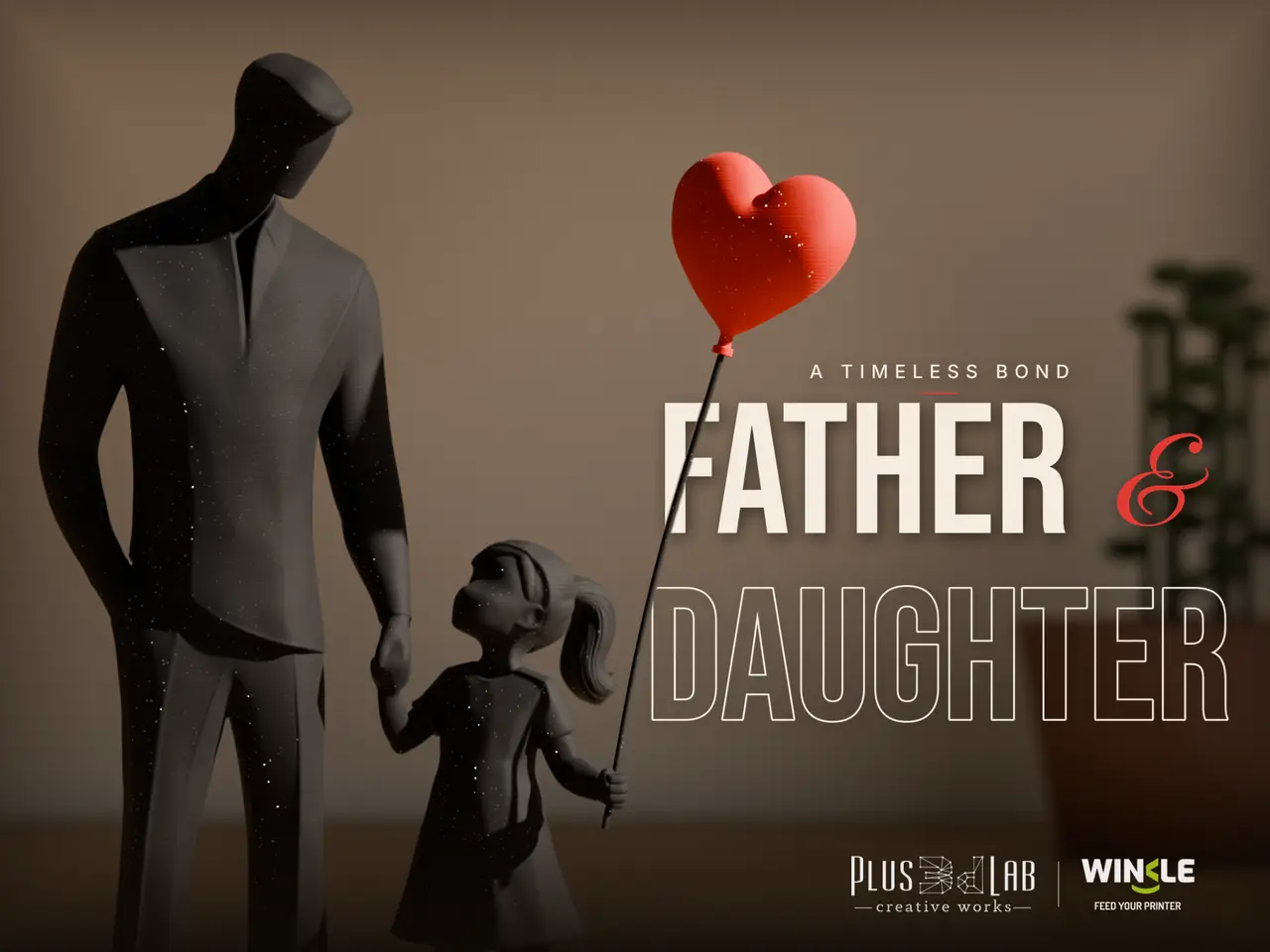 Father & Daughter – A Timeless Bond — modelo 3D