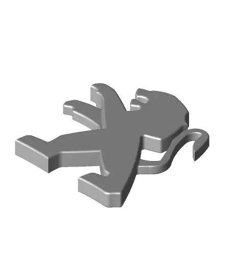 Peugeot logo — modelo 3D