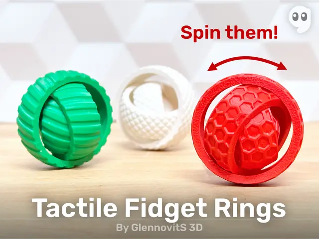 Tactile Fidget Rings (spinning fun toy) — modelo 3D
