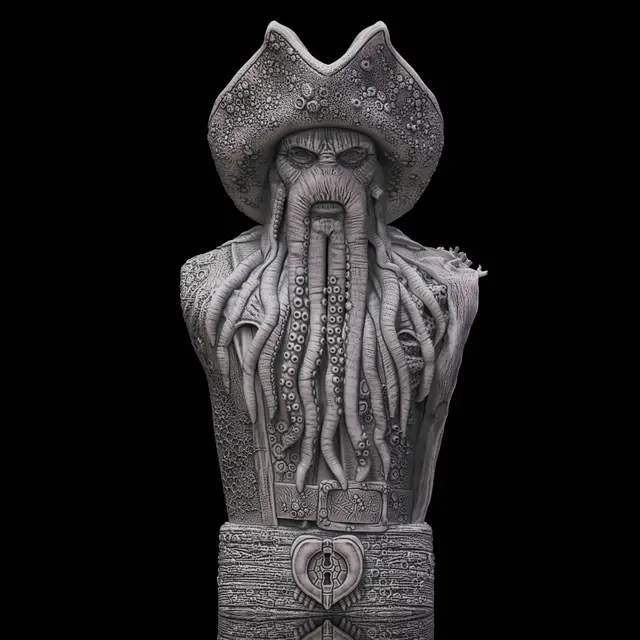 Davy Jones bust — modelo 3D