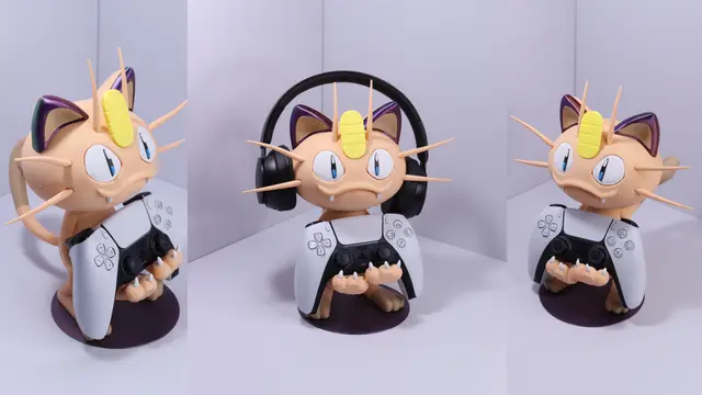 Meowth Controller, Headphone Stand — modelo 3D