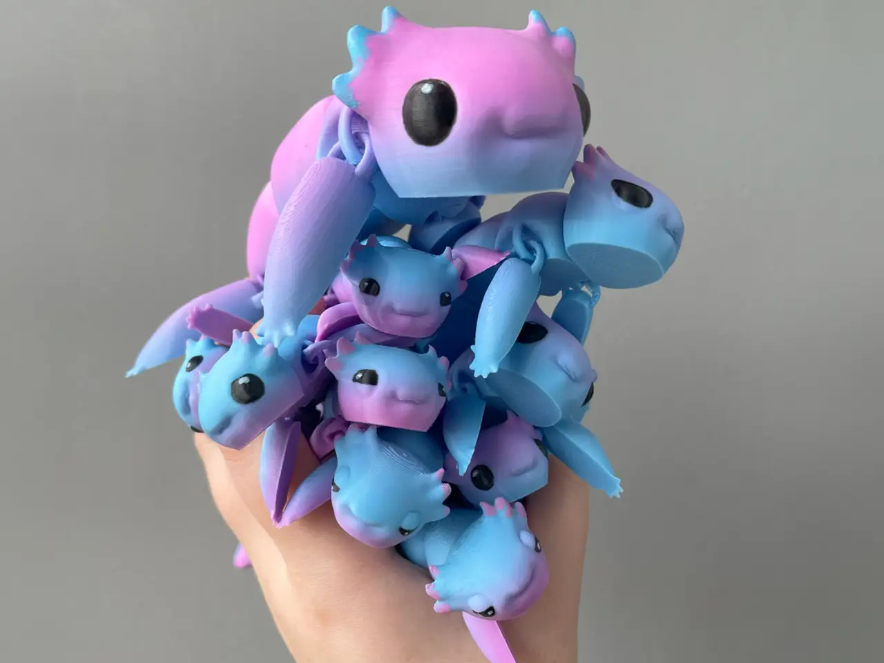 Articulated Happy Axolotl — modelo 3D