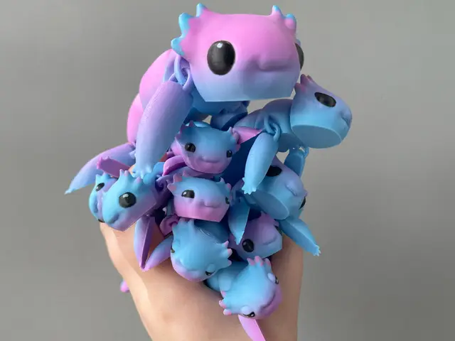 Articulated Happy Axolotl — modelo 3D