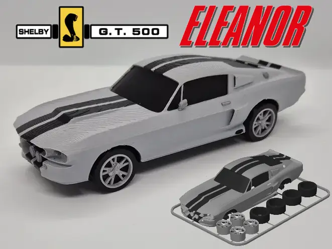 Ford Shelby Mustang GT500 'Eleanor' Kit Card (known from 'gone in 60 seconds') — modelo 3D