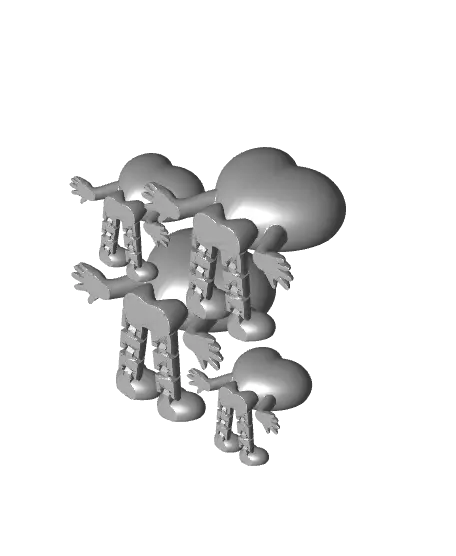 Flexi Heart with Hanging Legs | Remb Studios, STL file for 3D printing, STL print files, Print in Pl — modelo 3D