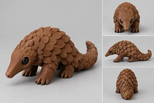 Baby pangolin desk buddy — modelo 3D