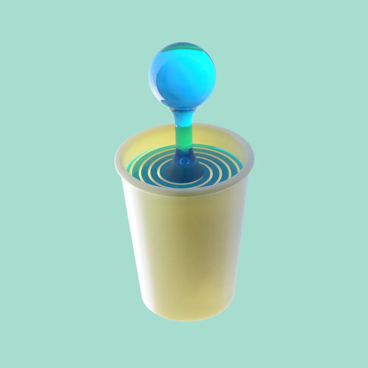 Water in cup / TH8S Gear knob — modelo 3D