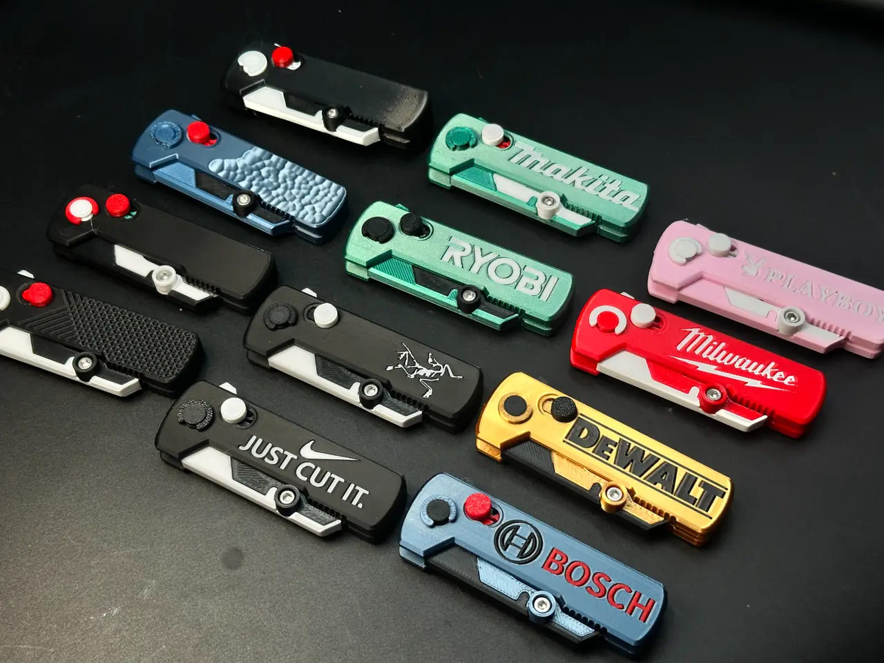 22-Style Mini Folding Utility Knife-Locking Button — modelo 3D