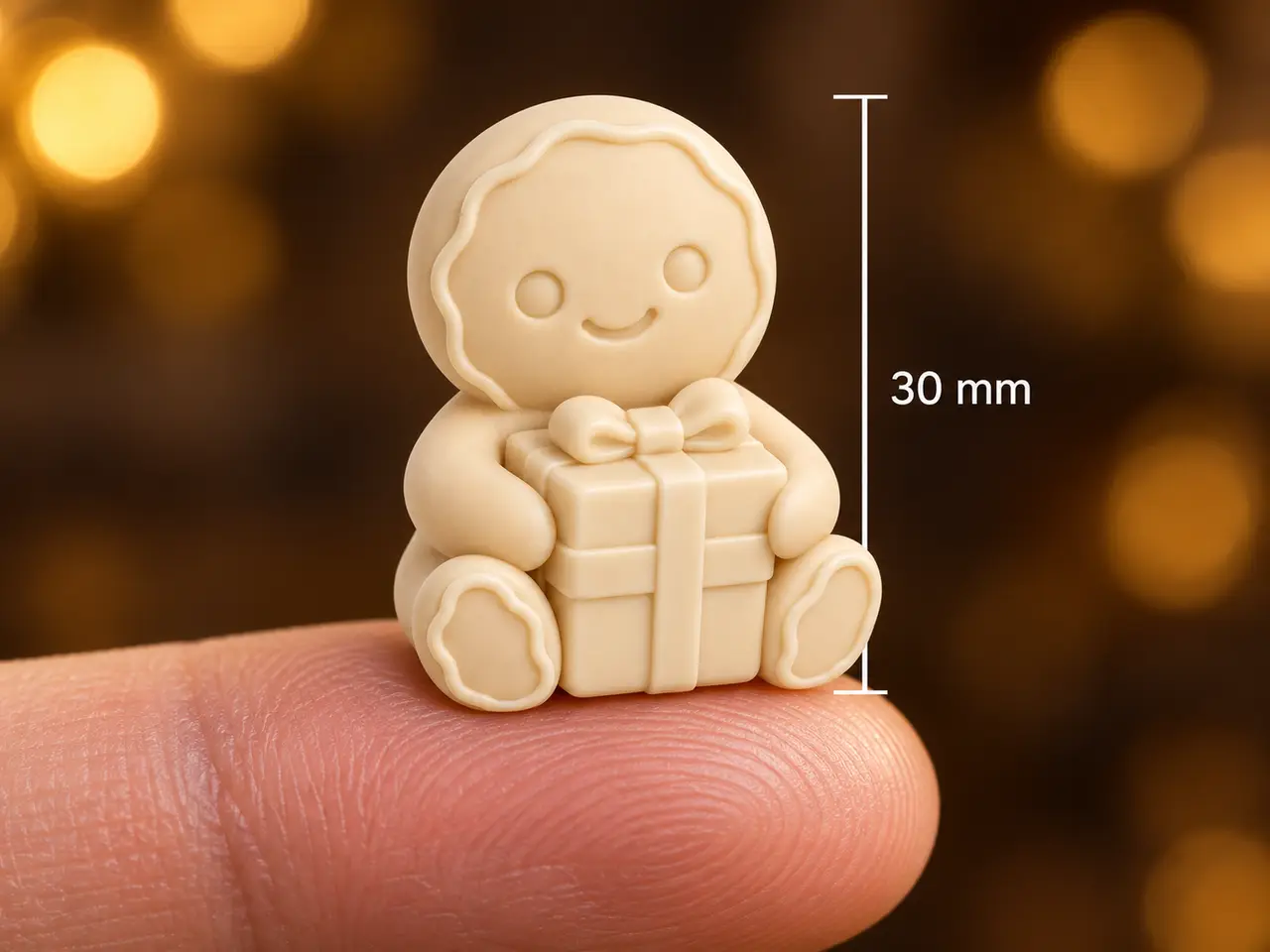 Mini Gingerbread Gift – 30 mm — modelo 3D