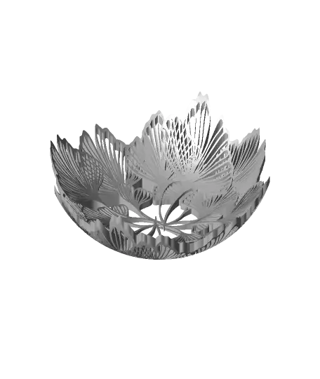 Ginkgo Ornate Bowl — modelo 3D