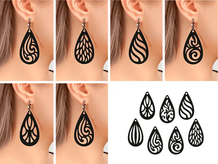 Drop Earrings — modelo 3D