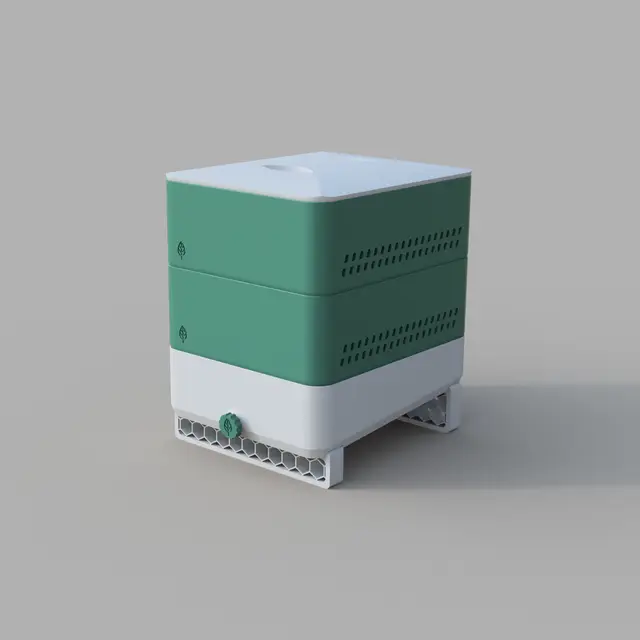 Small fully-printable modular Vermicomposter — modelo 3D