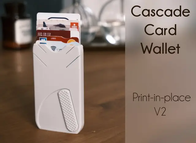 Cascade card wallet V2 — modelo 3D
