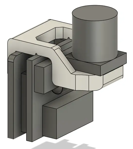 Holder Clip to mount Xiao ESSP32S3 Sense camera at right-angle to the board — modelo 3D