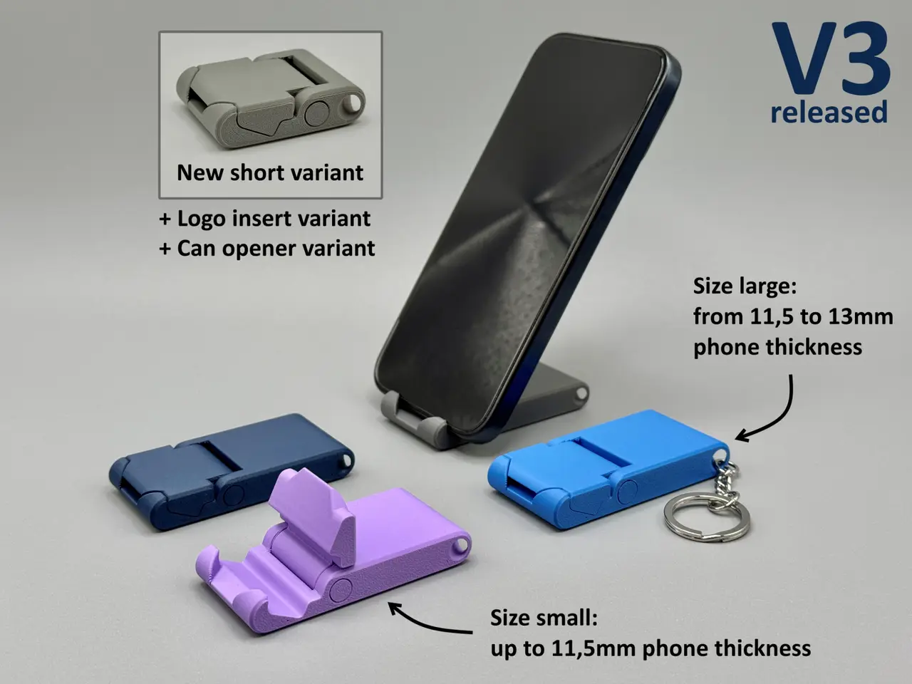 Small smartphone stand - print in place design — modelo 3D
