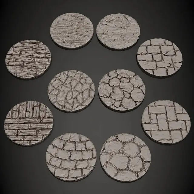 1INCH ROUND BASES — modelo 3D