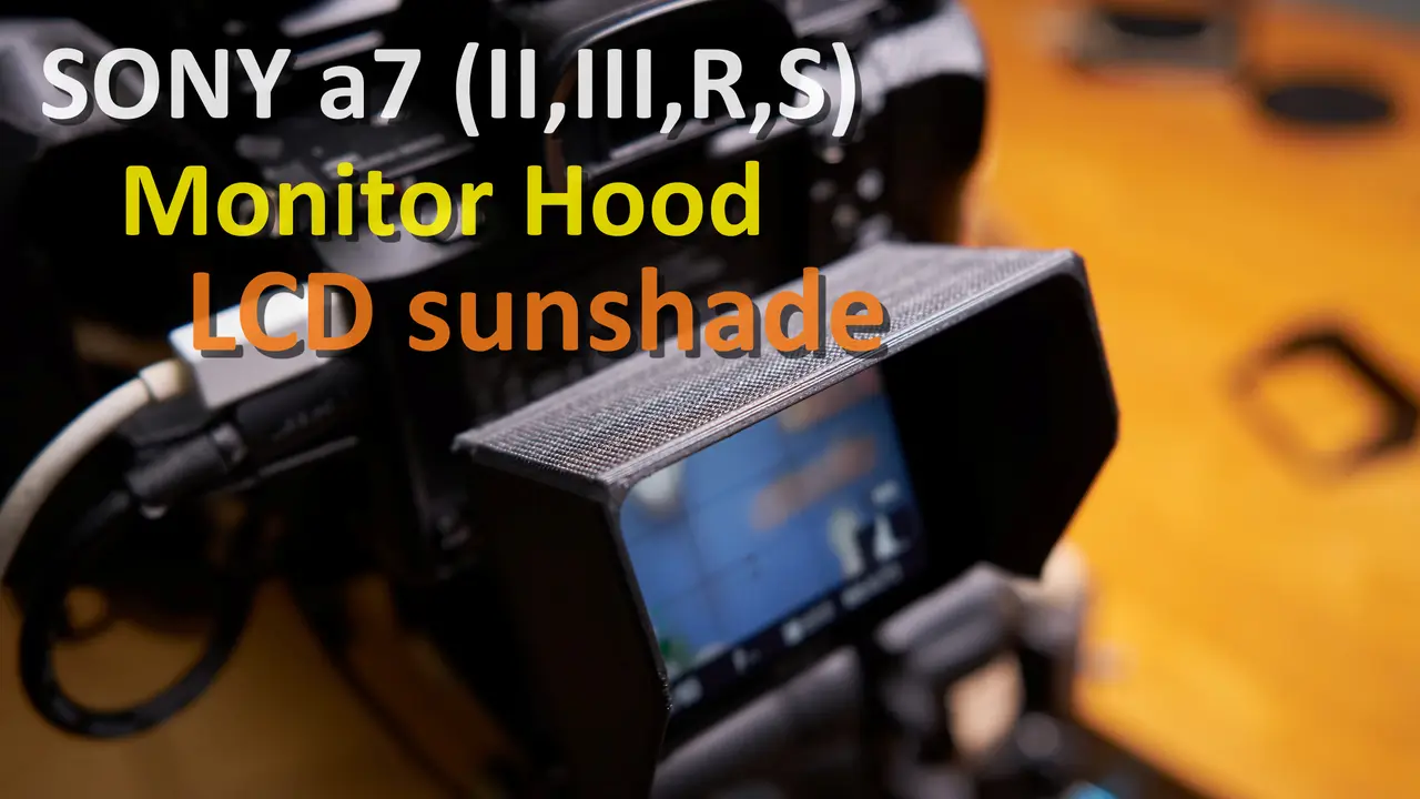 SONY Alpha a7,(II,III,IV,R,S) Camera Screen HOOD & SunShade — modelo 3D