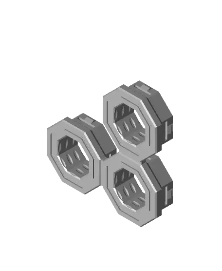 Triple Raised Snap — modelo 3D