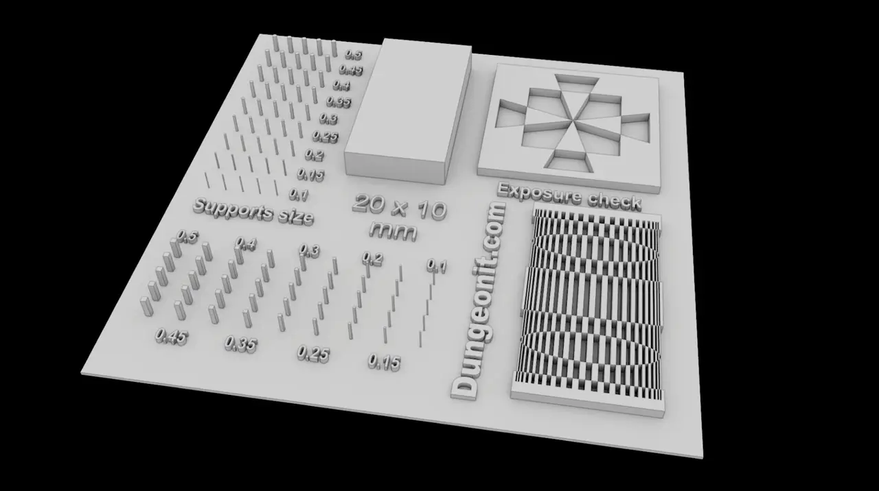 Calibration Test Model for Resin Printers — modelo 3D