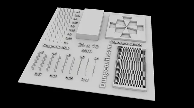 Calibration Test Model for Resin Printers — modelo 3D