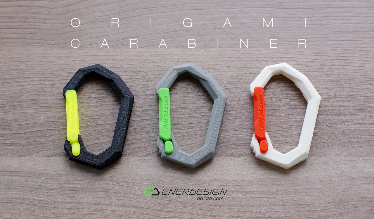 Origami Carabiner by ddf3d.com — modelo 3D