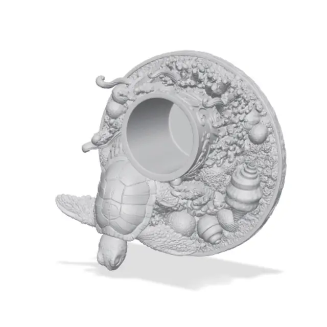 Sea Turtle Ocean Reef Planter — modelo 3D