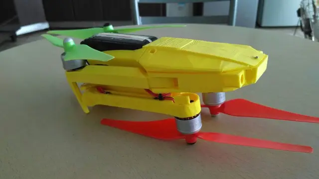 Foldable drone frame (Mavic look like, body & head alternative) Remix — modelo 3D