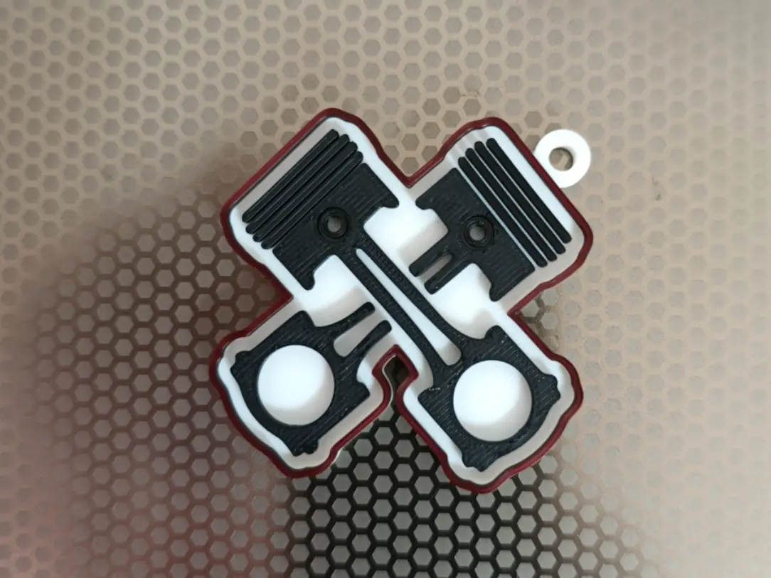 Porte-clés 3D Pistons — modelo 3D
