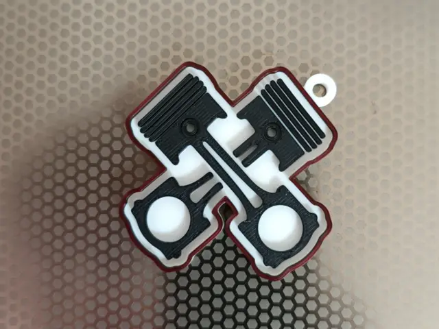 Porte-clés 3D Pistons — modelo 3D