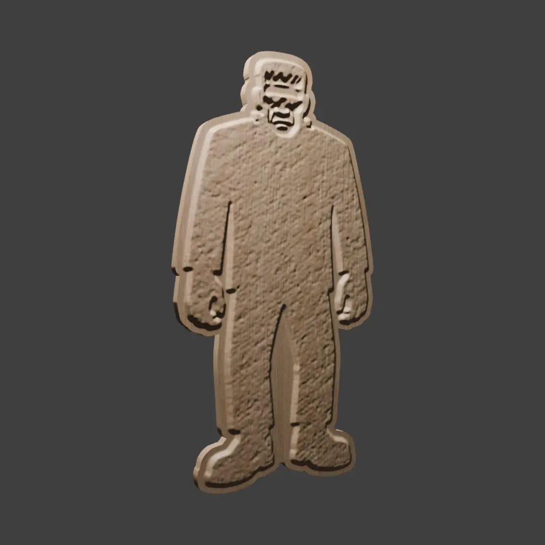 FREE Frankenstein Halloween Series 3D Relief Wall Art STL Model for CNC & 3D Printing — modelo 3D
