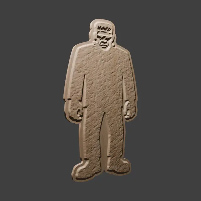 FREE Frankenstein Halloween Series 3D Relief Wall Art STL Model for CNC & 3D Printing — modelo 3D
