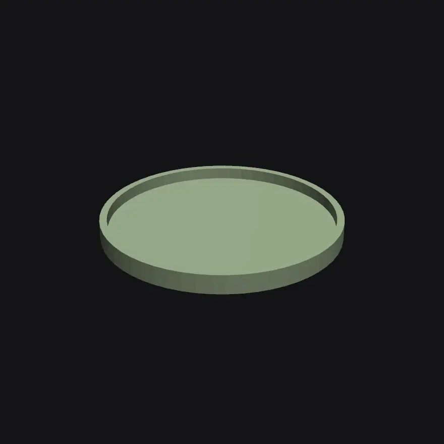 Coaster Dish STL - Drink Coaster with Raised Rim - Easy 3D Print File, No Supports — modelo 3D