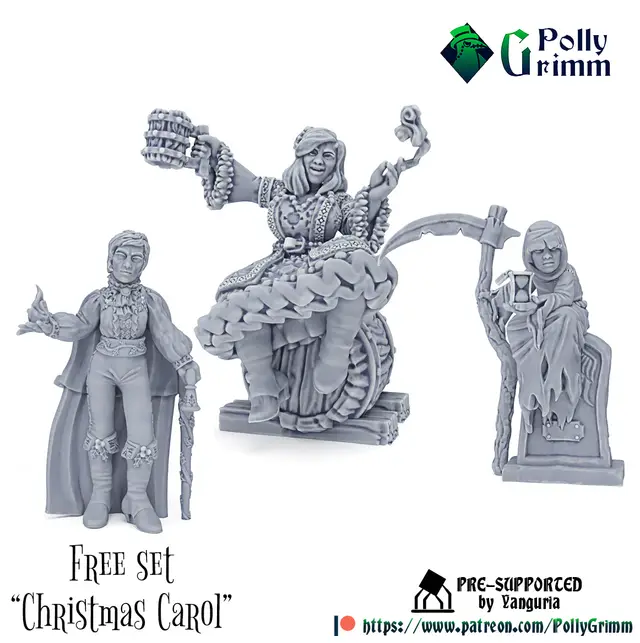 Tabletop free miniature. Christmas Carol set — modelo 3D