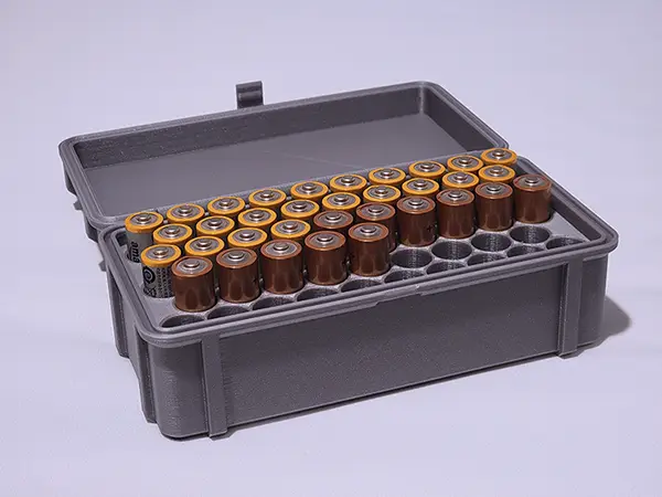 48 AA Battery Holder - Rugged Box — modelo 3D