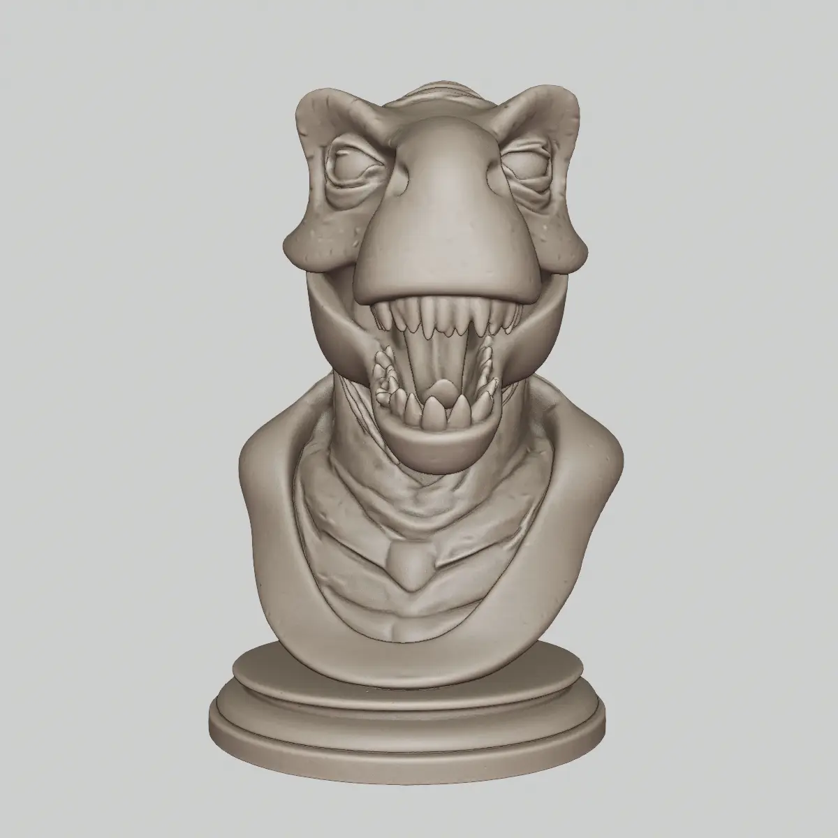 3D Tyrannosaurus Rex Bust – Highly Detailed Prehistoric Dinosaur Sculpture — modelo 3D