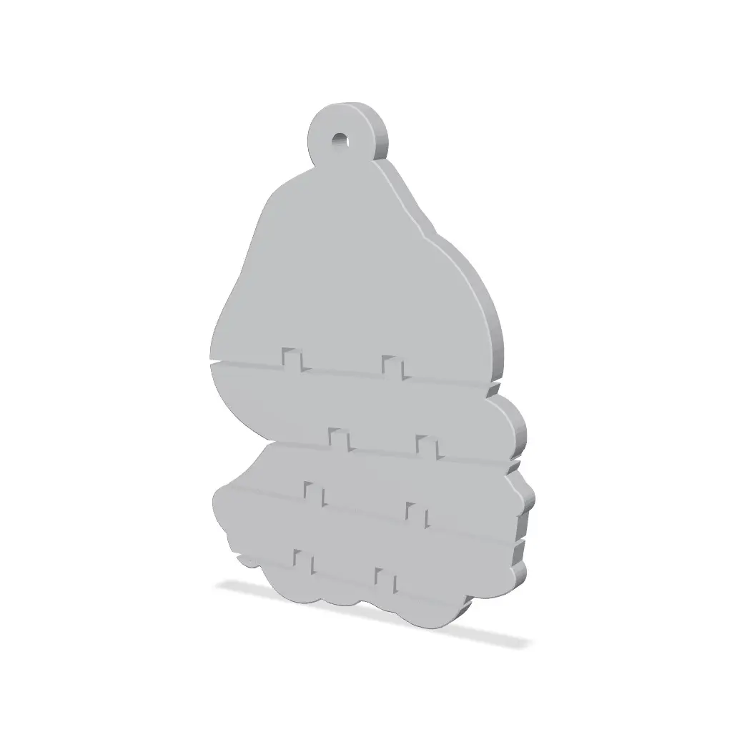 Halloween Articulated Ghost Keychain 3MF File | Print-in-Place 3D Print (Digital Download) — modelo 3D