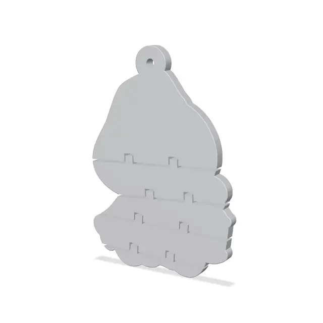 Halloween Articulated Ghost Keychain 3MF File | Print-in-Place 3D Print (Digital Download) — modelo 3D