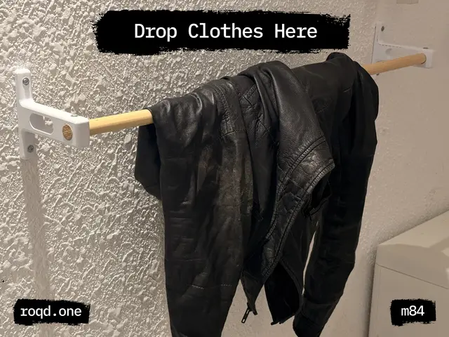 Wall-Mounted Clothes Rail Brackets for 20 mm Dowel — modelo 3D