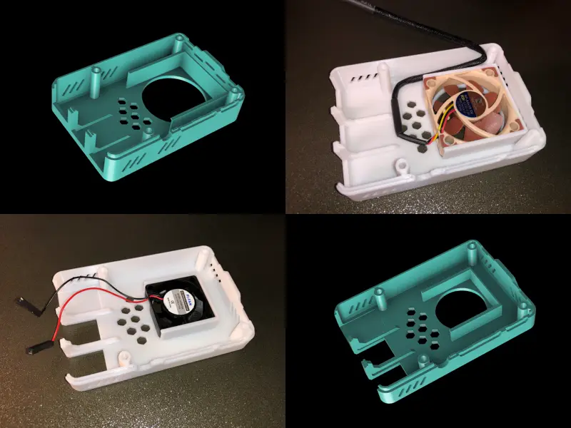 Raspberry Pi 4 Top - Screwless FAN Mount (30/40mm Noctua) — modelo 3D