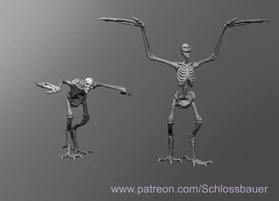 Harpy Skeleton — modelo 3D