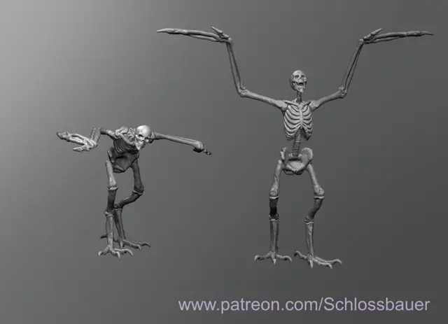 Harpy Skeleton — modelo 3D
